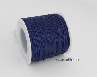 5 m (0,21EUR/m) Makramee Band 0,8 mm, Makramee garn, Schmuckband, navy blau