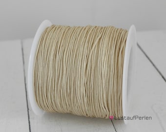 5 m(0,21 EUR/m) Makramee Band 0,8mm sand , Makramee garn, Makramee Schmuck