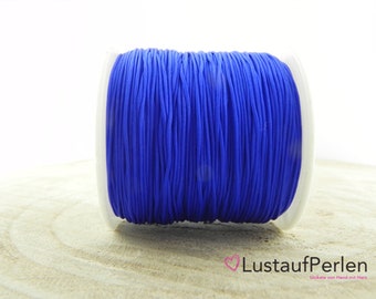 5 m (0,21 EUR/m)  Makramee Band 0,8mm cobalt blau, Makramee garn, Schmuckband