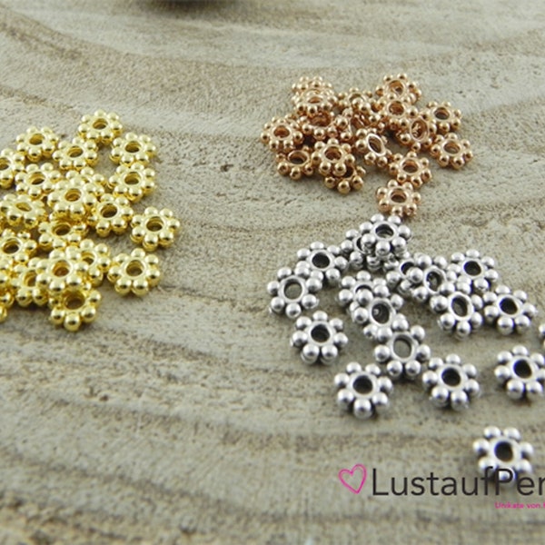 10x Daisy Spacer 4,8 mm Farbauswahl Spacer Blümchen Zwischenstück