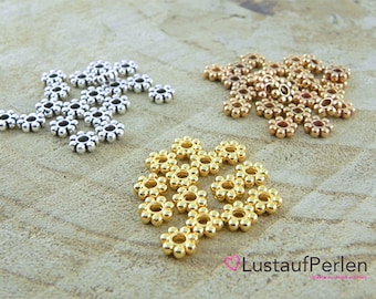 10x Daisy Spacer 5,6 mm  Farbauswahl Spacer Blümchen Zwischenstück Perlen