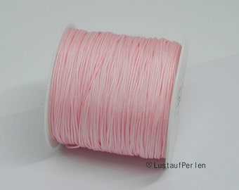 5 m (0,21EUR/m) Makramee Band 0,8 mm, Makramee garn, Schmuckband, lt pink