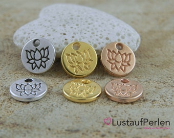Mini jewelry pendant lotus color choice, mandala pendant, mini pendant