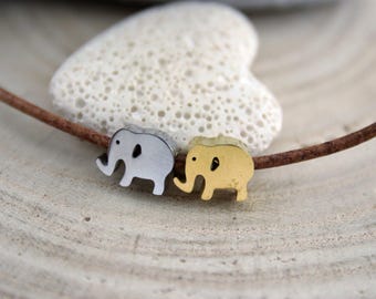 1x stainless steel bead elephant 10 x 7 mm silver or gold colored, mini connector elephant, yoga connector, connector animals
