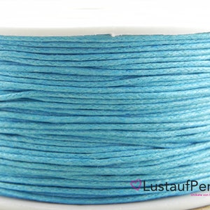 5 m 0,24 EUR/m Baumwollkordel gewachst 1 mm Farbauswahl atlantic blau