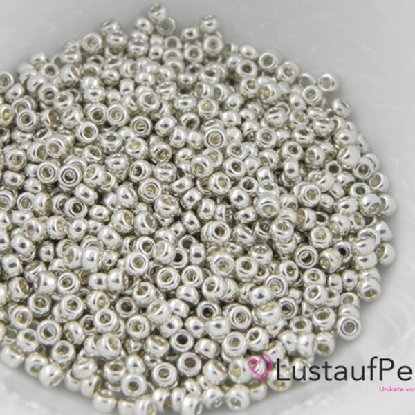 5 gr Miyuki Seed Beads galvanized silber 11-1051, (480Euro/Kg.)