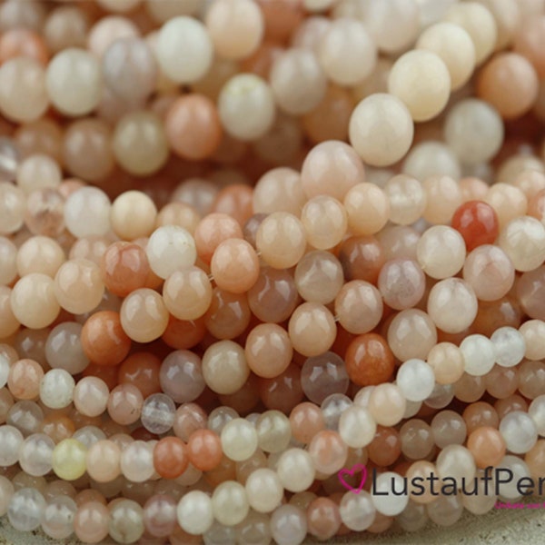 Peach Aventurine Beads Round Shiny Diameter Selection, Pink Aventurine Strand, Round Beads for Jewelry