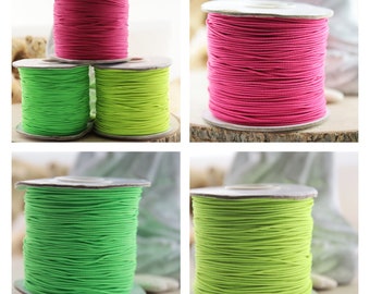 5 m (0.30 euros/meter) elastic band 1 mm neon colors color selection, rubber band, rubber cord, decorative band, rubber cord