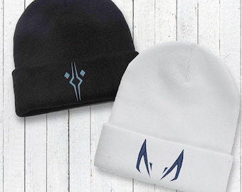 Beanie Embroidery Star Wars inspired - black/grey/white-Ahsoka Fulcrum, Captain Rex