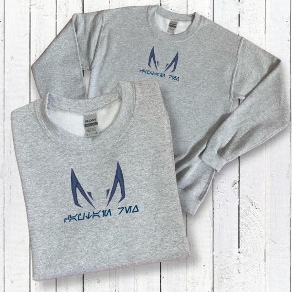 Captain Rex inspired sweatshirt embroidery - grey