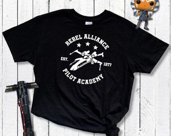 Rebel Alliance Pilot Academy inspired t-shirt - grey/black