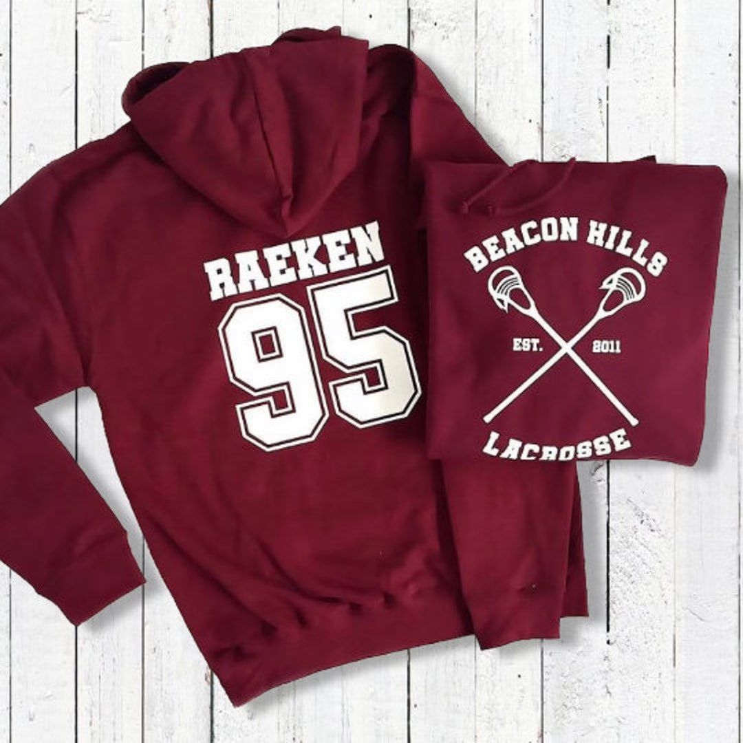  McCall 11 Teen Wolf Beacon Hills Inspired Lacrosse Hoodie Adult  Fashion : Clothing, Shoes & Jewelry