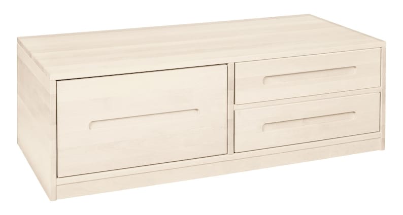 Lina Bed Chest With Drawers Pine White Glazed 120 Cm Colour Etsy