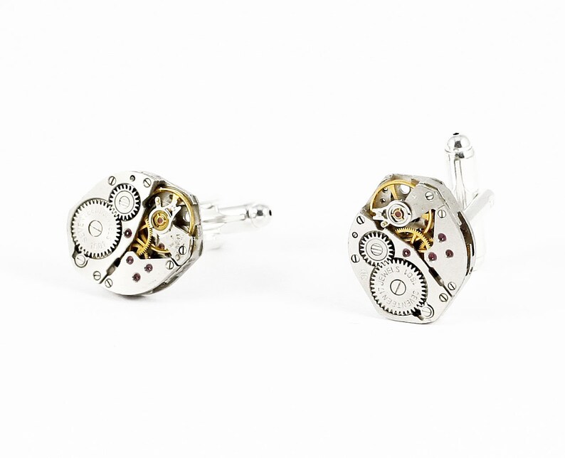 Cufflinks Steampunk rhombuses