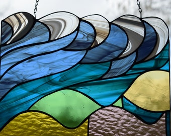 Der Schwarm - Glasbild mit dem Fenster-Clip