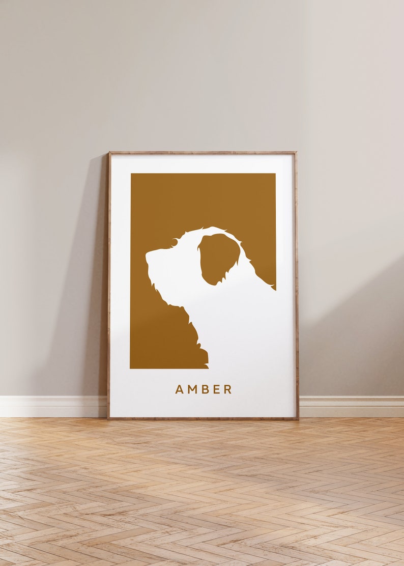 Tibetan Terrier Portrait, Custom Name, Dog Print, Valentines Gift, Gift for Her, Gift for Him image 2