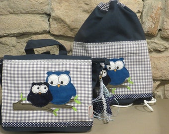 Nursery bagsSet with owl