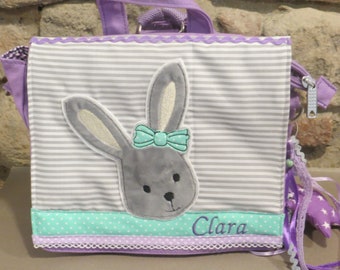 Nursery bag or backpack with rabbit