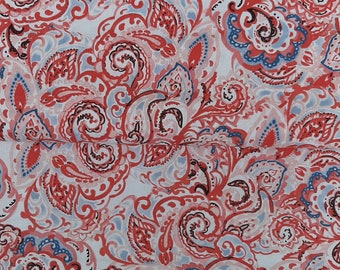 Baumwollstoff "Unique" Gütermann Paisley rot