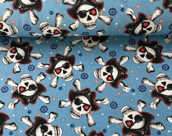 Jersey skull head hellblau