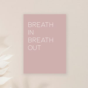 Breath in Breath out Karte, Postkarte, Grußkarte