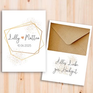 personalisierte Hochzeitskarte, Karte zur Hochzeit, personalisierbare Hochzeitskarte,