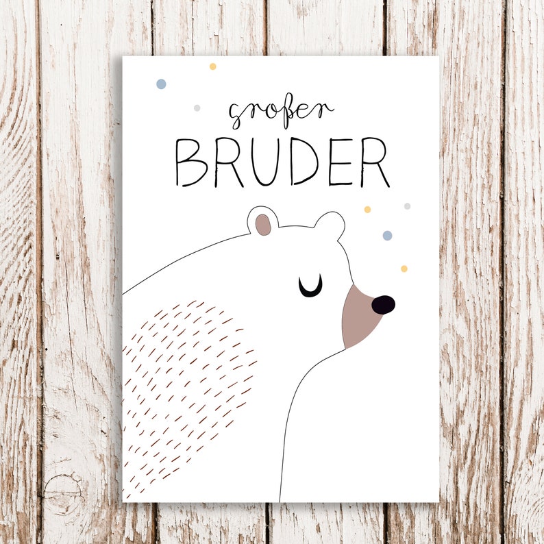Großer Bruder Bär kleiner Bruder Geschenk großer Bruder Etsy