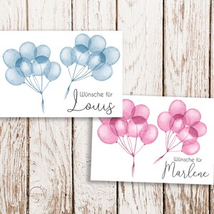 Wunschkarte, Wünsche fürs Baby, Babyparty, Spiele für Babyparty, Baby Shower, Geburtsgeschenk, individualisiertes Geschenk, Taufe,