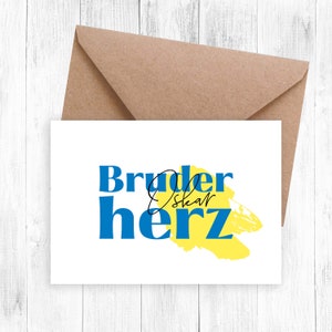 Bruderherz, Karte, Geburtstagskarte, Postkarte, personalisierte Karte