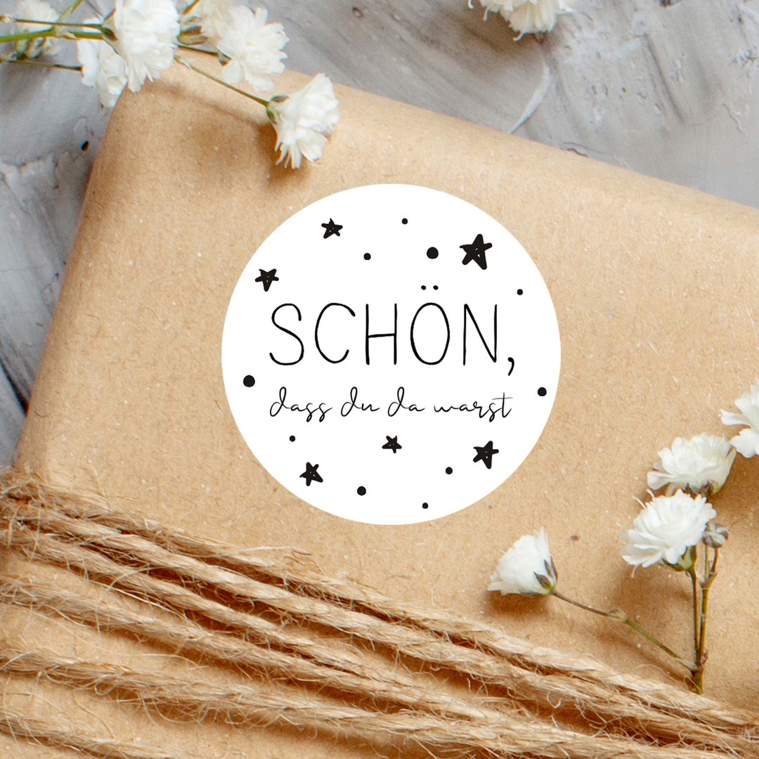 Schön dass du da warst Sticker, Aufkleber, Etiketten, Kindergeburtstag