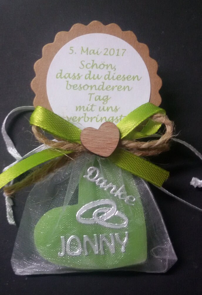 Gastgeschenk Platzkarte Seife Hochzeit Kommunion Etsy