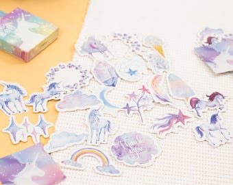 Unicorn Stickers, 46 pieces