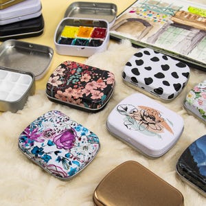 Watercolor Mini Box, Palette, 6 or 12, 6x4.2cm (2.36x1.65 inch), various colors