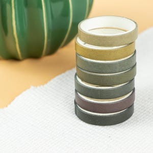 Washi Tape, 7er Set, 7mm x 2m, Forest