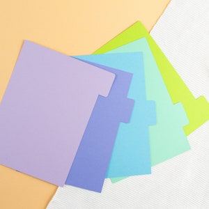 Register, A5, green, purple, 300g photo cardboard, 5 pieces, 2-holes or 6-holes image 4