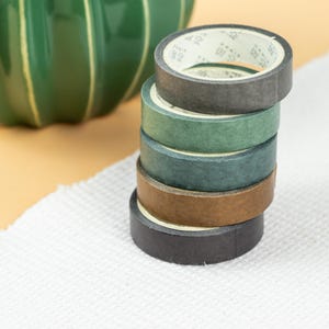 Washi Tape, 5er Set, 10mm x 5m, Forest