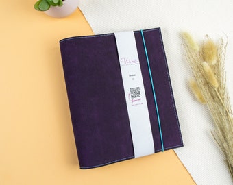Ringbuch, lila/türkis, A5, Personal, A6, 2-fach und 6-fach Ringbuch, Kunstleder