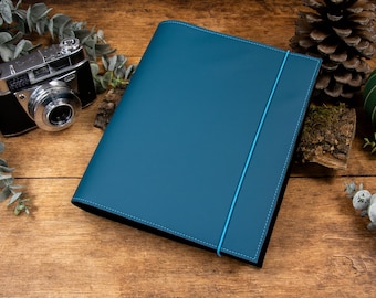 organizer,turqouise, A5, personal, A6, 2-ring or 6-ring binder, faux leather