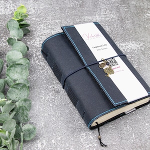 Diary, blueberry, 240 pages, A5-A7, vegan leather (OilSkin)