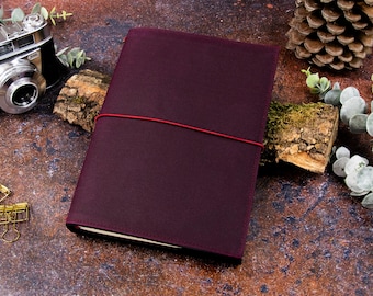 Travelers Notebook , blackberry, A5, versch. Größen, Fox Oilskin