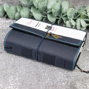 B6 A7 Oilskin handgemacht Travelers Journal A5 veganes Leder A6 blueberry B6 A7 Oilskin handgemacht Travelers Journal A5 veganes Leder A6 blueberry