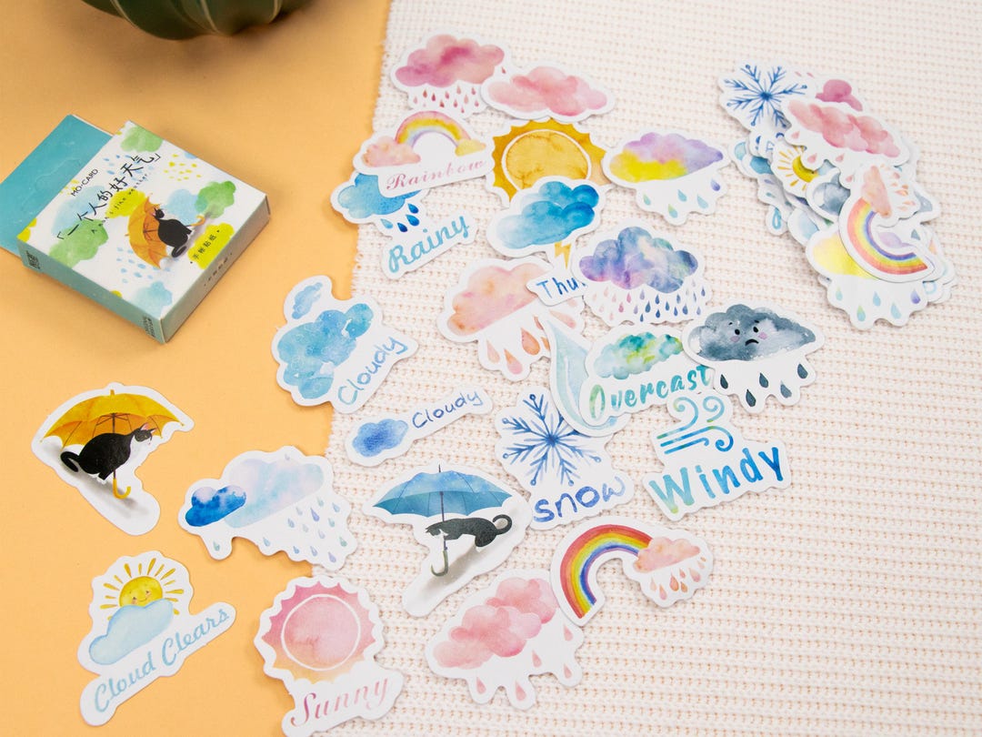 Windweather Sticker Sticker Wetter, 46 Stück - Etsy