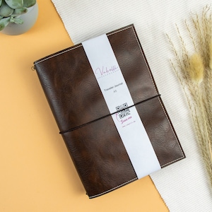 Travelers Journal, vintage brown, different sizes, faux leather
