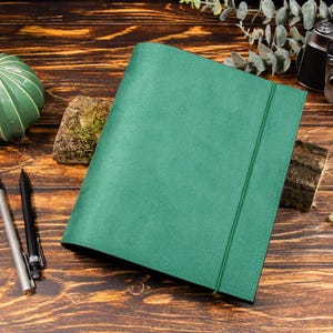 Ringbuch, waldgrün, A5, Personal, A6, 2-fach und 6-fach Ringbuch, Wildlederimitat