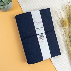 Travelers Journal, indigo, different sizes, faux leather