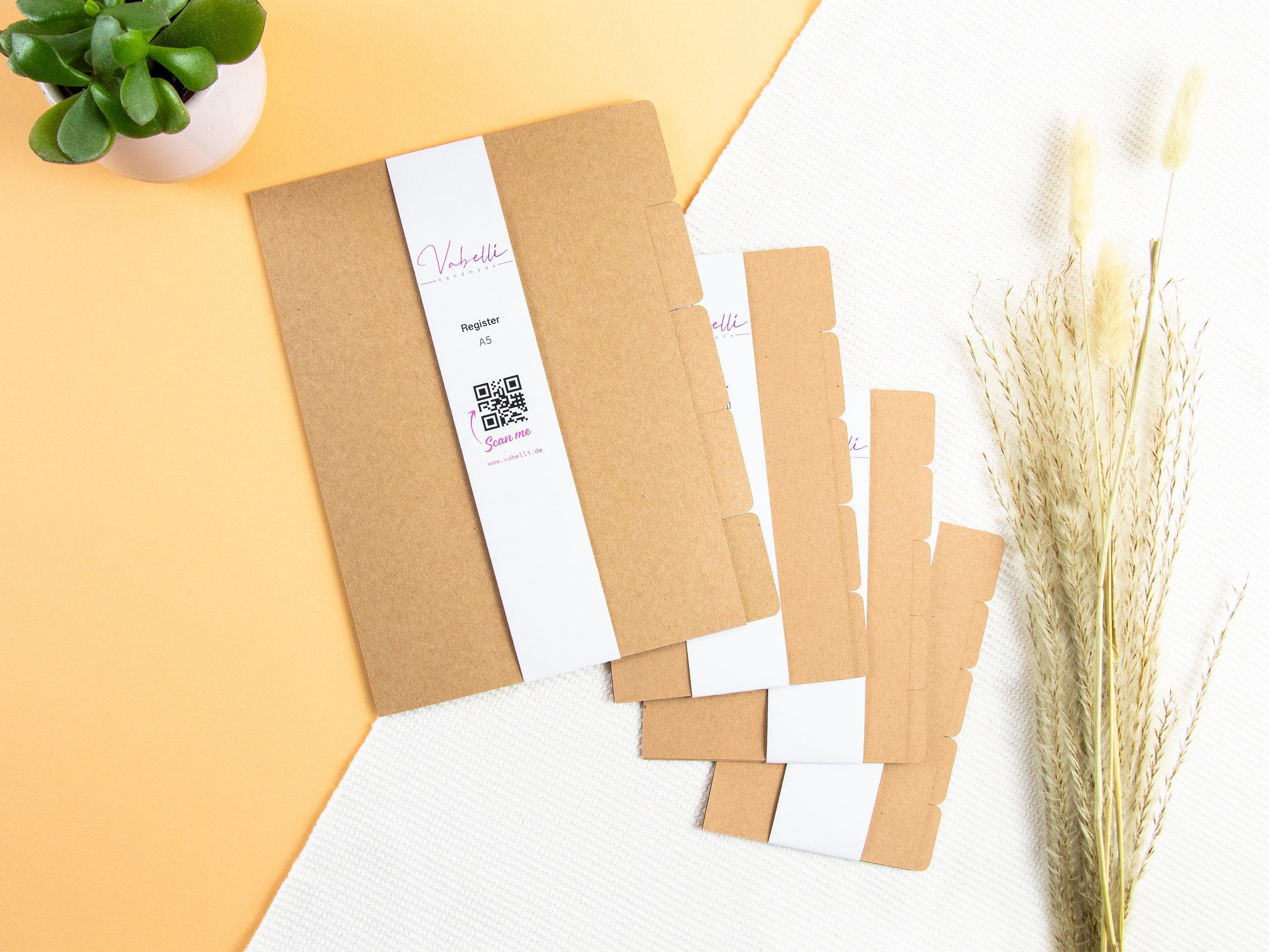 Register, A5, Personal, A6 or Pocket, 5 sheets, brown, 220g cardstock