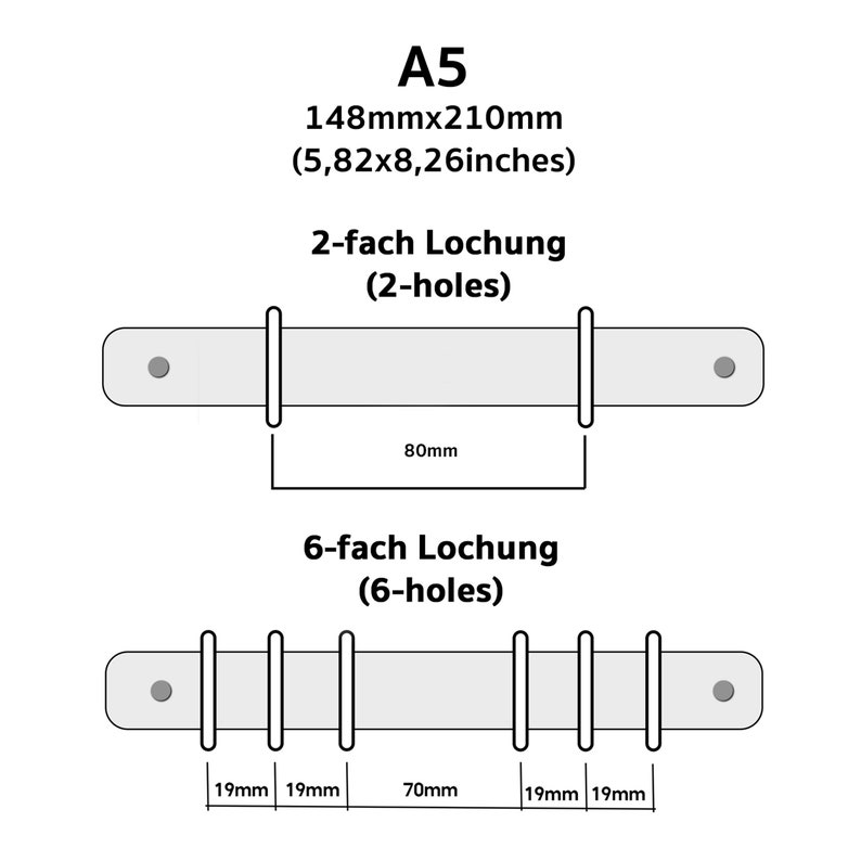 Register, A5, green, purple, 300g photo cardboard, 5 pieces, 2-holes or 6-holes image 2