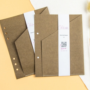 Sammelmappe, braun, A5, A6, Pocket, Personal, 2-fach und 6-fach Lochung