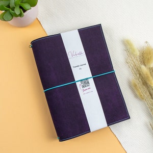 Travelers Notebook, purple/turquoise, different sizes, faux leather