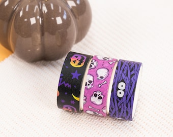 Washi Tape, Halloween, 3 pieces, 1,5cmx3m